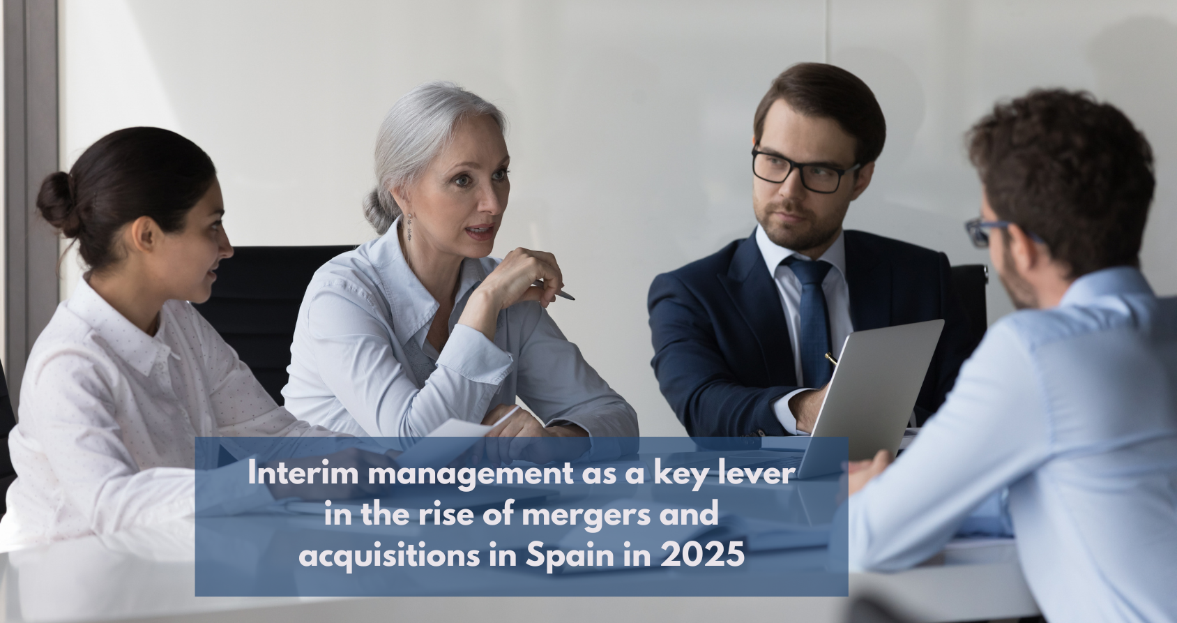 Interim manager supporting business merger management